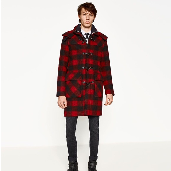 zara duffle coat mens